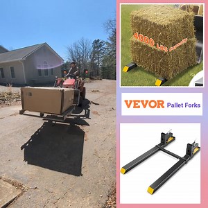 30" Clamp on Pallet Forks, 1500 Lbs Tractor Bucket Forks with Adjustable Stabilizer Bar, Heavy Duty Pallet Forks for Tractor Attachments, Skid Steer, Loader Bucket, 43" Total Length. | VEVOR Home Improvement | Facebook