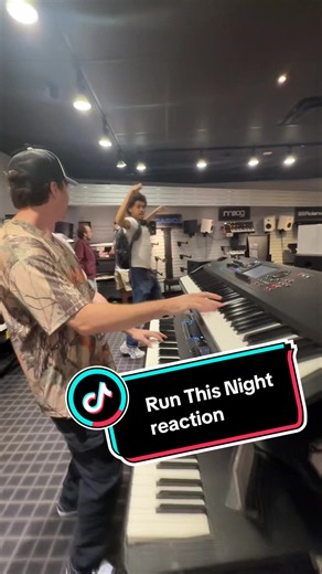 The moment he heard the drop #cyran #piano #musicstore #reaction | piano in public