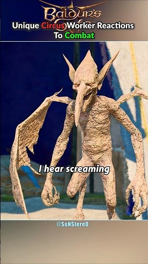 Unique circus worker reactions to combat - Baldur's Gate 3