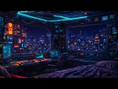 Chill Coding Music — Cyberpunk Night Room Ambience