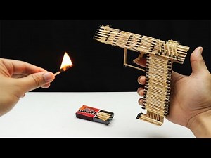 How to make Glock from matchsticks then Burn it - Experiment