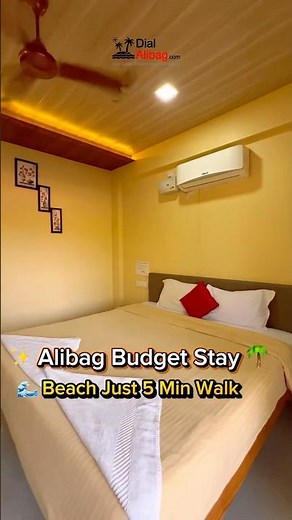 Alibag Budget Stay | 5 Min Walk to Beach 🌴 | Deluxe AC Rooms | Dial Alibag DA990