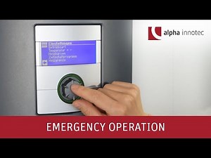 alpha innotec Service: Emergency operation with electric heater