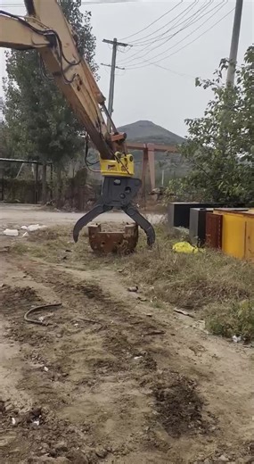 Mini Excavator Rotating Hydraulic Stones Timber Log Grab Rock Grapple Rotating Grapple