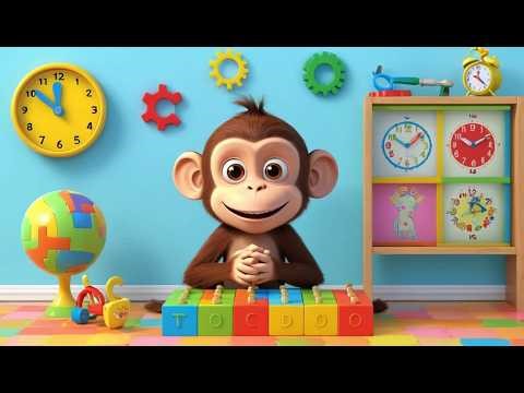 Smart Monkey Fixes Broken Grandma Clock | Funny and Cute Kids Nursery Rhyme Animation