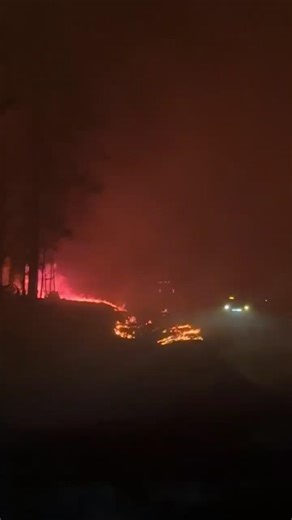 🧊🔥 Since we apparently can't have ice without also having #wildfires, here's the scene from the cab of one of our tractors on a fire in Montgomery County late last week. Just today, we've responded to seven fires that burned nearly 40 acres. Even with today's rain, the threat for fires is still elevated across much of the southern part of Georgia. Please be extremely careful with anything that can cause a spark outside! #EmergencyResponse #FirstResponders #Weather | Georgia Forestry Commission