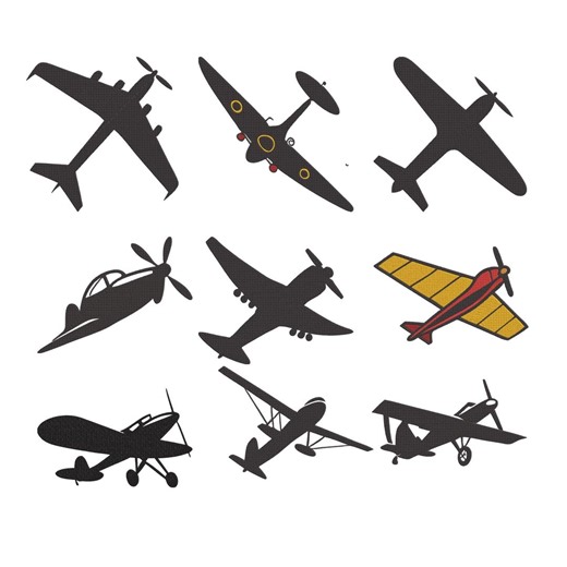 Airplane Flying Embroidery Design, Vintage Aircraft Machine Embroidery File, 9 Design, 9 Size, Instant Download - Etsy