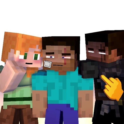 Three way kiss 😋💕💋 #shorts #minecraftshorts #blowup