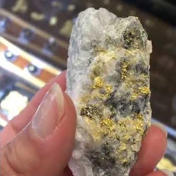 Gold, pyrite, and calcite