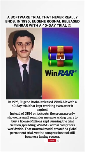 The Genius Behind WinRAR's Never-Ending Trial! 🤯 #winrar #techhistory #sho