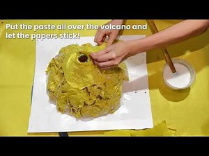 How to Make a Paper Mâché Volcano 🌋 | Simple School Project