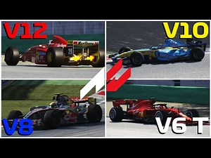 The BEST, Most Realistic F1 Game Sounds | V12, V10, V8 V6T | Assetto Corsa