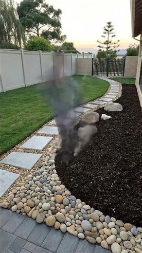 Modern Backyard Landscaping Transformation in Seconds #construction #renovation #interiordesign