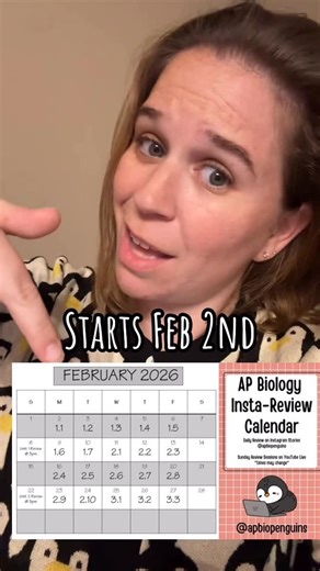 AP Biology Review on Instagram: "That transition with no edits I think beats my missed mark on the “hello” 🤣 anyways, AP Bio review starts on Feb 2nd with daily Qs on IG stories - tell a friend taking AP Bio ❤️ #apbio #apbiology #highschool #apstudent #apexams2026"