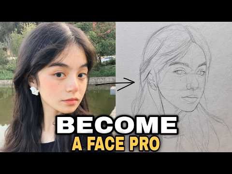 How to DRAW Faces like Pro: Loomis Method Step-by-Step (Beginner to Advanced)
