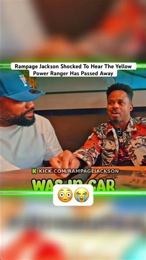Rampage Jackson Shocked To Hear The Yellow Power Ranger Has Passed Away #rampagejackson