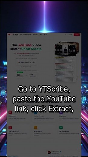 "YTScribe: Instant YouTube Transcripts for Free"