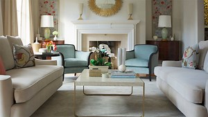 A traditional living room with 1930s glamor! Watch the full tour: http://bit.ly/1VTsYNw | House & Home