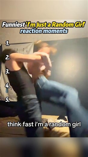 Funniest 'I'm Just a Random Girl' reaction moments.#funny #ranking #rankingshort