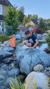 Swim pond season is almost here! Our natural pools are fresh water, biologically filtered and extremely interactive for kids. Catch frogs, skip from rock to rock, snorkel with your koi fish, jump off a diving rock... So many things to explore and do versus a traditional concrete rectangle pool. | Fontana Ponds & Water Features