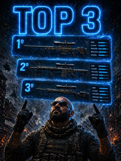 🎯 TOP 3 ARMAS DE LARGA DISTANCIA 🎯 Si quieres dominar desde lejos… este video es para ti 😈 Aquí te traigo el TOP 3 de armas que están reventando el meta 💀 💥 Daño brutal 🎯 Precisión perfecta ⚡ Alcance que no perdona No es solo el arma… es cómo la usas 👀 Por eso te dejo las MEJORES CLASES para que empieces a ganar tus partidas desde hoy 👇🔥 Porque en Warzone… el que controla la distancia, controla TODO 😏 #Warzone #Top3 #Meta #Sniper #Loadout #Gaming