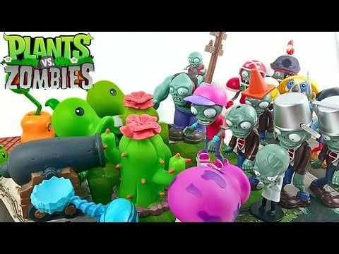PLANTS VS ZOMBIES TOYS | Peashooter GARGANTUAR vs Giant Zombies | PVZ 2 Toys Review ASMR