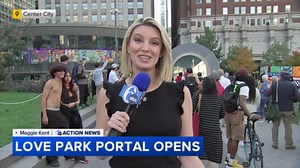 Philadelphia portal art installation at LOVE Park connects City of Broverly Love to several international cities