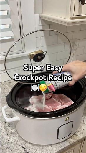 Super Easy Crockpot Recipe-BBQ Ranch Pork Chops #crockpot recipes #easyrecipe #dinnerideas