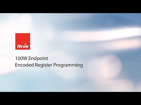 Itron 100W Endpoint - Encoded Register Programming