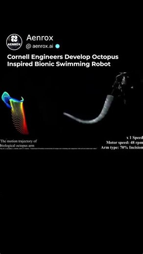 Cornell Engineers Develop Octopus Inspired Bionic Swimming Robot #shorts