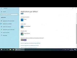 Reset default applications | Windows 10