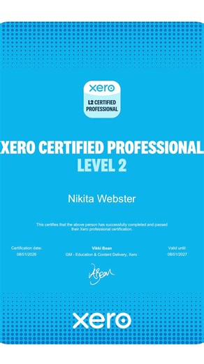 Nikita New Synergy Accounting | Business & Tax Coach on Instagram: "We are officially Xero Certified!🏅🏅🏅 Super stoked to be an advisor of another software. Currently we work with Sage Accounting and Payroll Quickbooks Retail IQ Stub Africa And now Xero Shoot us any questions on any softwares & we will answer you! Yours in Finance, Nikita"