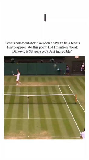 Sports Decode on Instagram: "This post replays a 30-shot rally from Novak Djokovic's 2025 Wimbledon match against compatriot Miomir Kecmanovic, where Djokovic executes diving saves and a decisive winner to secure advantage on match point. The embedded commentator quote underscores the rally's accessibility, noting Djokovic's 38-year-old prowess as "incredible" and appealing beyond tennis fans, aligning with studies on elite athletes' sustained performance via superior proprioception and recovery