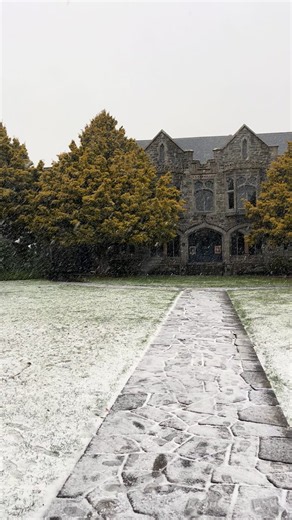 Cashmere Christchurch snowing — Snow in Cashmere, Christchurch today