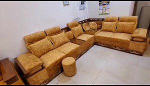 অনেক পছন্দের একটি সোফা আজকে রেডি হয়েছে। কেউ নিতে চাইলে এখনি নিতে পারবেন। কল করুন :01814730356 Stylish High quality product Corner Sofa 2 pcs tool 7 pcs Cusion 5 seat Corner tray Delivery charge advance for booking | Sapno Bilash Furniture
