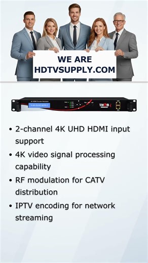 Thor Broadcast H-4K-DUO-MOD 2-Channel 4K HDMI RF CATV Modulator and IPTV Encoder