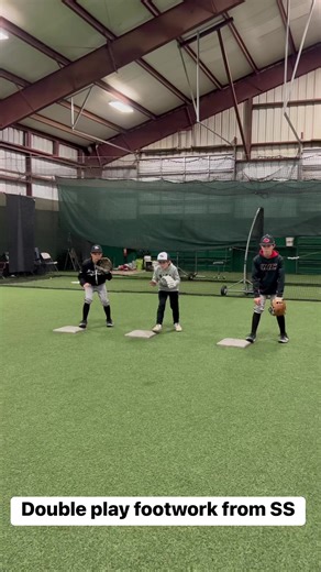 Quick and effective progression for for footwork on double plays from SS. Go to: www.moystylebaseball.com to sign up! #footwork #doubleplays #shortstop #timing | MoyStyle Baseball