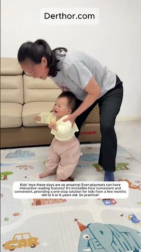 Kids' toys these days are so amazing! Even playmats can have interactive reading features