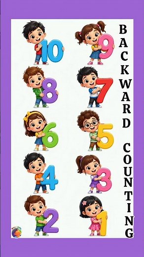 backward counting (10 to 1) #kidslearning #counting #numbers