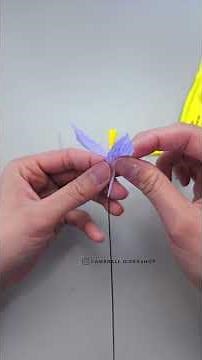 Making Columbine Flowers (Aquilegia) with Crepe Paper (Part 1) #crepepapercrafts #crepepaperflowers