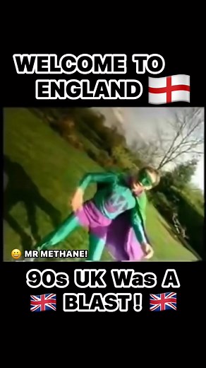 Welcome to England 🏴󠁧󠁢󠁥󠁮󠁧󠁿 🇬🇧90s UK was a BLAST ! 😀💨💨💨 #england #uk #retro #rewind #1990s #britain #british #britainsgottalent #london #manchester #macclesfield | Mr Methane