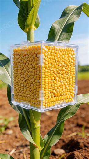 This Corn Grew Into a Perfect Cube 🌽🧊