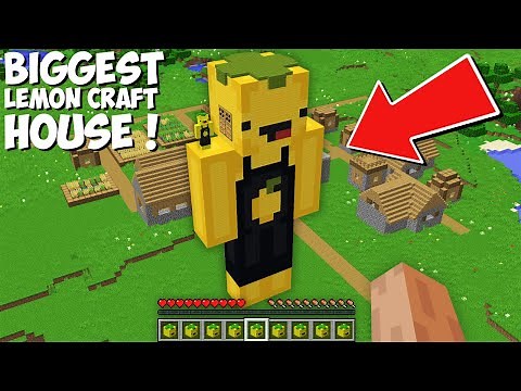 Who built A BIGGEST LEMON CRAFT WITH A HOUSE IN HIS HEAD in Minecraft ? HOUSE IN ME !