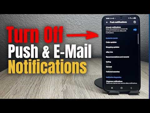 How To Turn Off Push Notifications & E-Mails on Ebay App