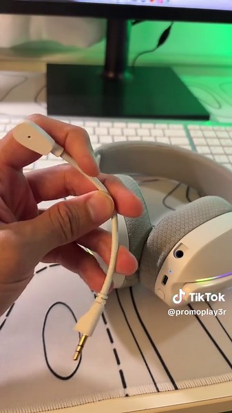 Headset sem fio 3-mod (bluetooth, cabo e wireless). Qualidade #gamer de 70w que entrega imersão nos #games Chegou muuuuito rápido! #gaming #gamingsetup