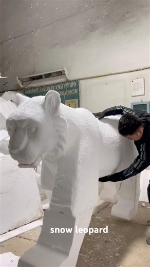 snow leopard #handmade #snowleopard #artwork #sculpture #handcrafted #artprocess #shorts #art