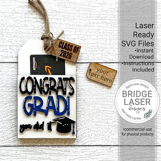 Graduation 2026 Gift Card Holder Laser File, Gift Card Holder SVG, Graduation Tag Laser File, Graduation Gift Card SVG, Personalized Gift - Etsy