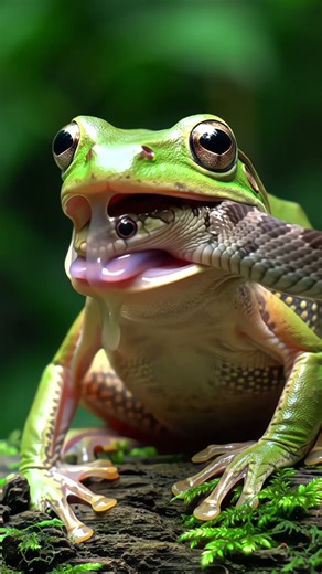 Venom Clash: Frog vs Snake #wildlife #survival #snake #nature #fight #frog
