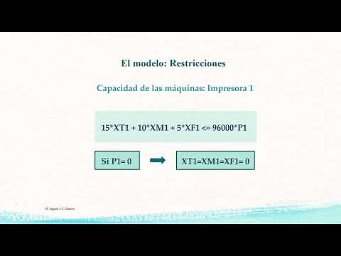 Formulación y resolución de un modelo de programación entera | | UPV