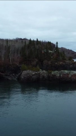 Serene Drone Journey Over International Falls, Minnesota.